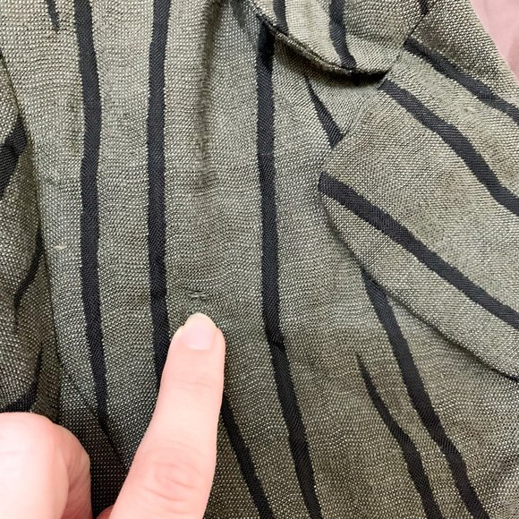 Tamotsu Vintage Blazer Gray and Black, Corporate Goth, Linen Blend, Size 10 - Picture 10 of 10